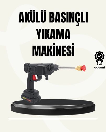 Solmazlar Online 125048628 Mey İthalat 48V Şarjlı Basınçlı Yıkama Makinesi Kablosuz Su Tabancası