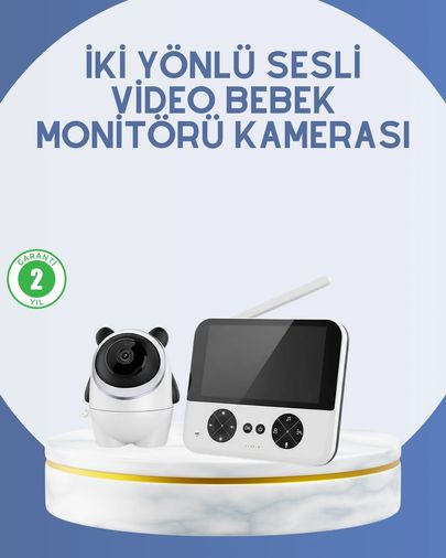 Solmazlar Online 125552620 Mey İthalat Kablosuz Bebek Monitörü 720P Görüntü Ve Geniş Ekran
