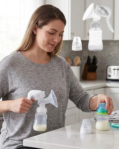 Solmazlar Online 129133652 Mey İthalat Bpa İçermez Manuel Anne Sütü Pompası Biberon Başlıklı Ergonomik