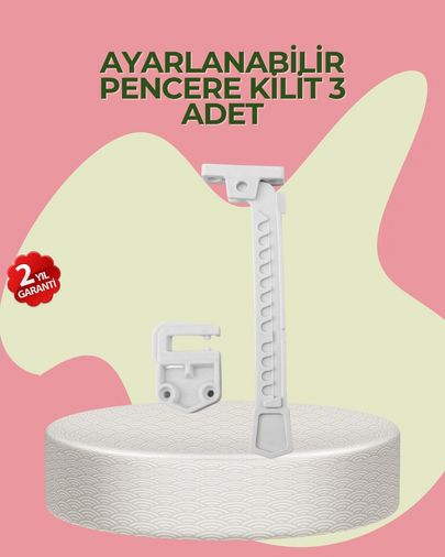 Solmazlar Online MEYTDUCZZZCAMEMNİYETKİLİDİ3LÜ-3-BLMY Mey İthalat Cam Pencere Açılma Kontrol Kilidi Kolay Montaj 3 Lü Çok Renkli
