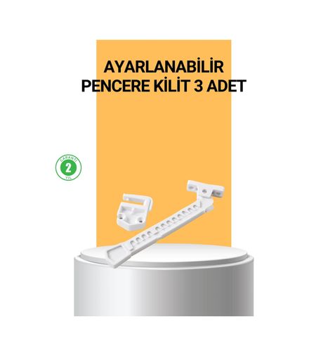 Solmazlar Online MEYTDUCZZZCAMEMNİYETKİLİDİ3LÜ-4-BLMY Mey İthalat Pencere Cam Emniyet Kilidi Açılma Sınırlayıcı Set Çok Renkli