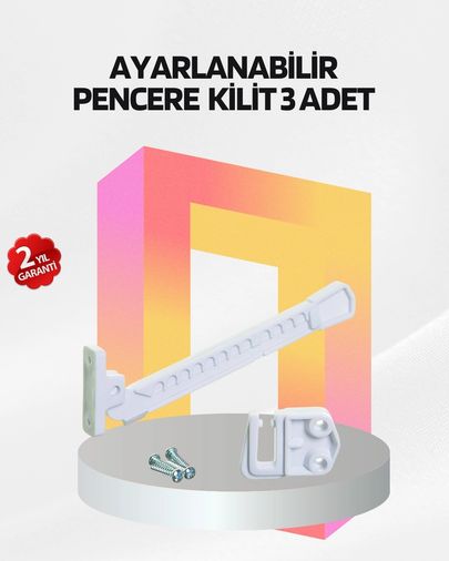 Solmazlar Online MEYTDUCZZZCAMEMNİYETKİLİDİ3LÜ-BLMY Mey İthalat Cam Pencere Güvenlik Kilidi Açılma Sınırlayıcı Aparat 3 Adet Çok Renkli
