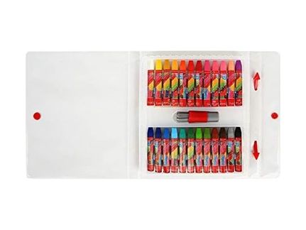 STANDART 133249492 Taşınabilir Çantalı Pastel Boya Seti, 24 Renk, Yumuşak Ve Rahat Kullanım, Canlı Renkler, Kağıt Ve Taş Üzeri Uygun 0000 Clear