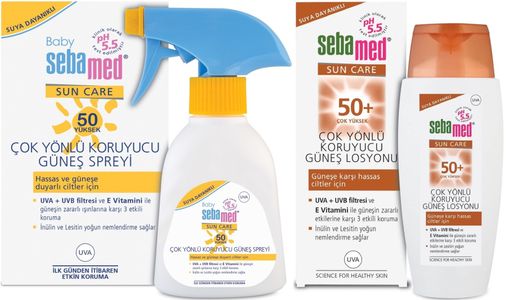Sun Care Güneş Losyonu Kremi Avantaj Pk Çocuk 50+ Faktör 200ML+ Çok Yönlü 50+ Faktör 150ML