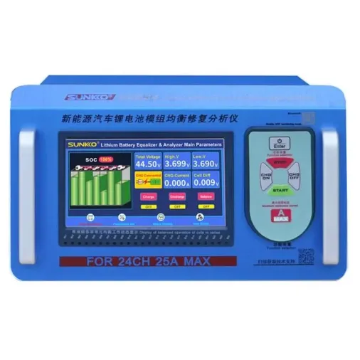 Sunkko D2524 Elektrikli Araç Lityum Batarya Akü Modülü Dengeleyici - Test Cihazı Analizörü