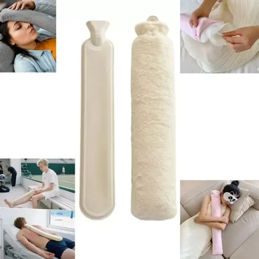 Sunup Sn-29910 Peluş Kılıflı Yumuşak Dokulu Uzun 76 Cm 2500 Ml Kapasiteli Sıcak Su Torbası