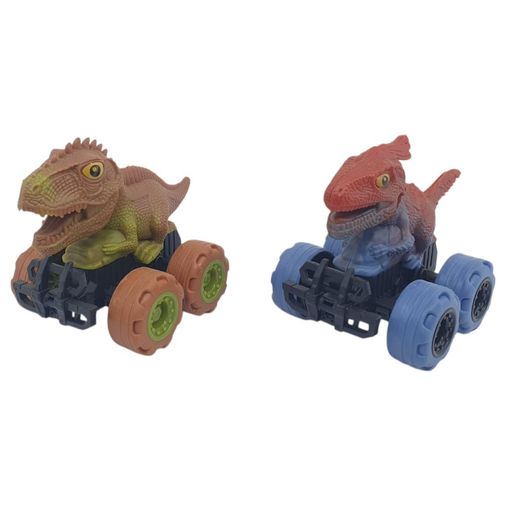 Sürtmeli Dinazor Arabalar 2'li - 12 cm - Stegosaurus &amp; Parasaurolophus