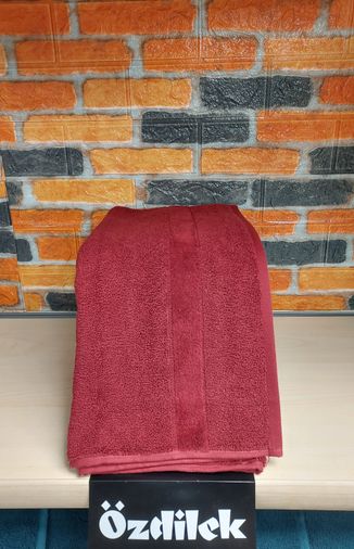 Svv Border Kalın & Yumuşak El-Yüz Havlusu (40x76) - Brick Red (Kırmızı)