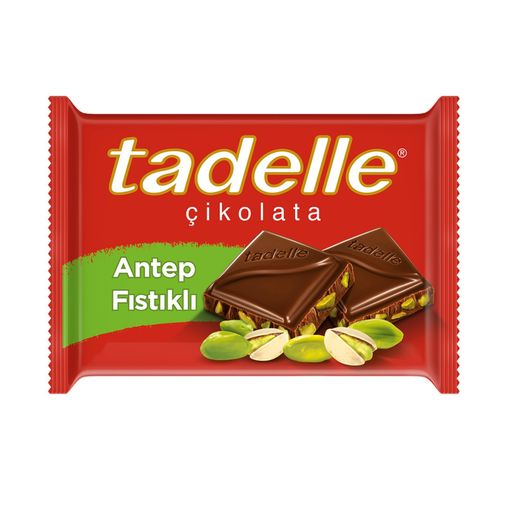 tadellepistachio01 Tadelle Antep Fıstıklı Bol Sütlü Tablet Çikolata 60G