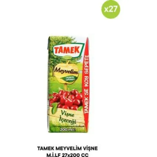 TAMEK VİŞNE NEKTARI 200 ML (27 Adet) Koli