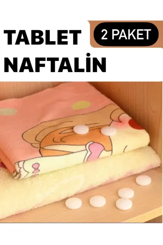 TATA CRAFT Tablet Naftalin Koku Önleyici Ayakkabi Dolap Yatak Baza - 2Paket