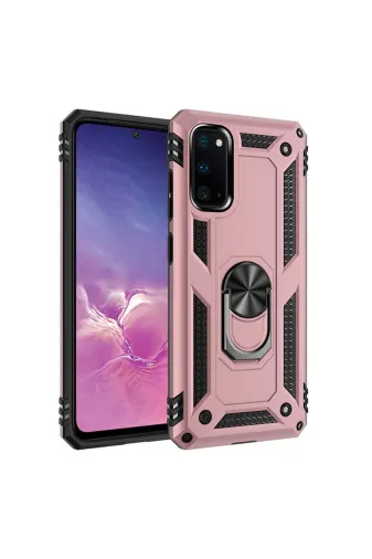 Techaks T11897-TCHS Galaxy S20 Kılıf Zore Vega Kapak - Rose Gold