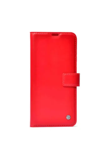 Techaks T17551-TCHS Redmi 9A Kılıf Zore Kar Deluxe Kapaklı Kılıf - Kırmızı