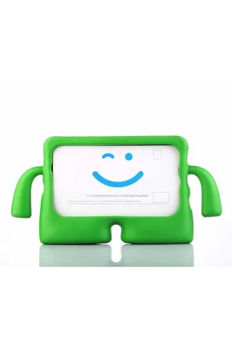 Techaks T36499-TCHS Ipad Air 13 2025 M3 Çocuklar İçin Tutamaçlı Yumuşak Standlı Tablet Kılıf - Yeşil