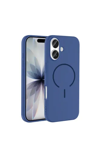 Techaks T40458-TCHS Iphone 17 Kılıf M-Safe Şarj Özellikli Tchs Meta Kapak - Lacivert