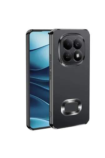 Techaks T41302-TCHS Redmi Note 15 Pro 4G Kılıf Kamera Korumalı Logo Gösteren Tchs Omega Kapak - Siyah