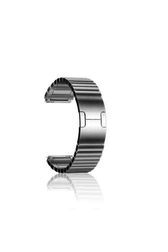 Techaks TCHS-17540 Xiaomi Amazfit Pace Uyumlu Krd-35 22Mm Metal Zore Kordon-Gri