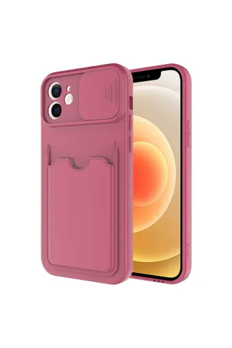Techaks TCHS-17618 Iphone 12 Uyumlu  Kartix Kılıf-Koyu Mor
