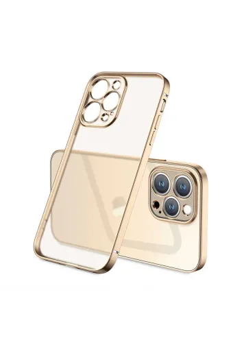 Techaks TCHS-19314 Iphone 13 Pro Max Uyumlu Zore Mat Gbox Kılıf-Gold