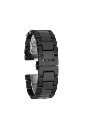Techaks TCHS-21165 Huawei Watch Gt 3 42Mm Mat Seramik Metal Zore Kordon-Parlak Siyah