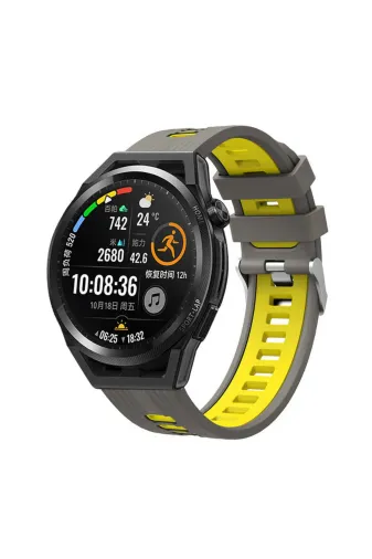 Techaks TCHS-21805 Galaxy Watch Active 2 40Mm Krd-55 Uyumlu Zore Kordon-Gri-Sarı