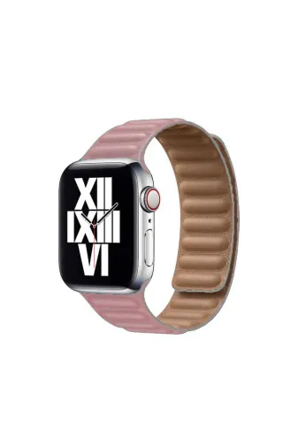 Techaks TCHS-24564 Watch Ultra 49Mm Kordon Uyumlu Krd-34 Deri Strap Kayış Clo- Pembe