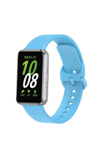 Techaks TCHS-32034 Galaxy Fit 3 Silikon Kordon Zore Krd-110 Strap Kayış-Mavi