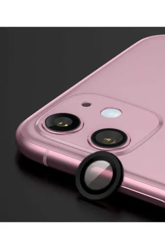 Techaks TCHS-CL-07-iPhone 12 Mini Iphone 12 Mini Uyumlu Zore Cl-07 Kamera Koruyucu-Siyah