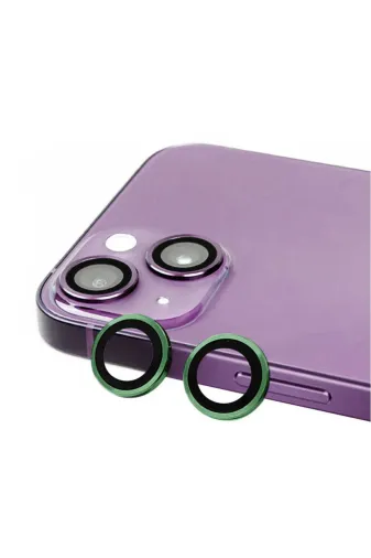 Techaks TCHS-CL-07-iPhone 14 Iphone 14 Uyumlu Zore Cl-07 Kamera Koruyucu-Koyu Yeşil