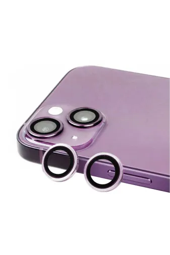 Techaks TCHS-CL-07-iPhone 14 Iphone 14 Uyumlu Zore Cl-07 Kamera Koruyucu-Mor