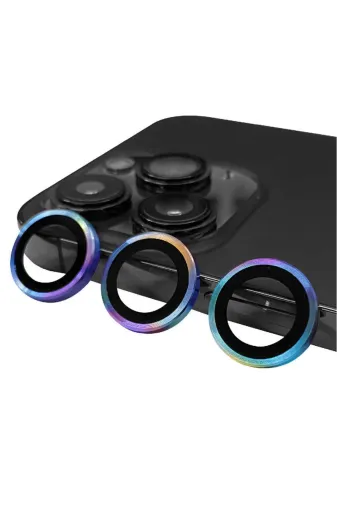 Techaks TCHS-CL-07-iPhone 14 Pro Max Iphone 14 Pro Max Uyumlu Zore Cl-07 Kamera Koruyucu-Colorful