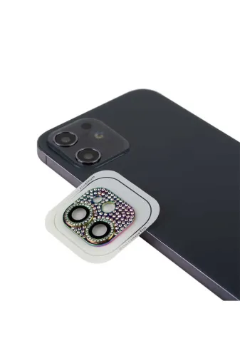 Techaks TCHS-CL-08-iPhone 12 Mini Iphone 12 Mini Uyumlu Zore Cl-08 Kamera Koruyucu-Colorful