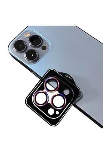 Techaks TCHS-CL-09-iPhone 11 Pro Max Iphone 11 Pro Max Uyumlu Zore Cl-09 Kamera Koruyucu-Colorful