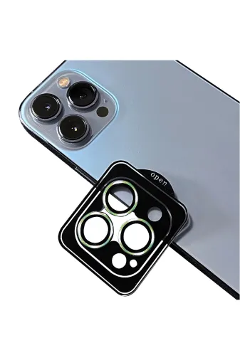 Techaks TCHS-CL-09-iPhone 12 Pro Iphone 12 Pro Uyumlu Zore Cl-09 Kamera Koruyucu-Açık Yeşil
