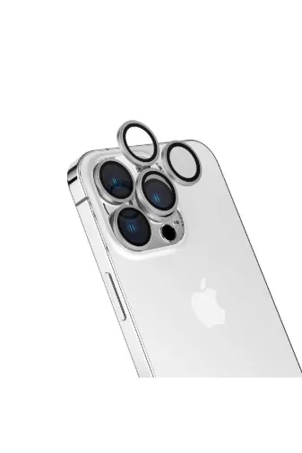 Techaks TCHS-CL-15 TİTANİUM-iPhone 15 Pro Iphone 15 Pro Uyumlu Zore Cl-15 Parmak İzi Bırakmayan Anti-Refcloive Kamera Koruyucu-Tita