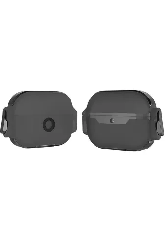 Techaks TCHS31887 Air-Pods Pro Zore Airbag 34 Darbelere Karşı Dayanıklı Kılıf-Siyah