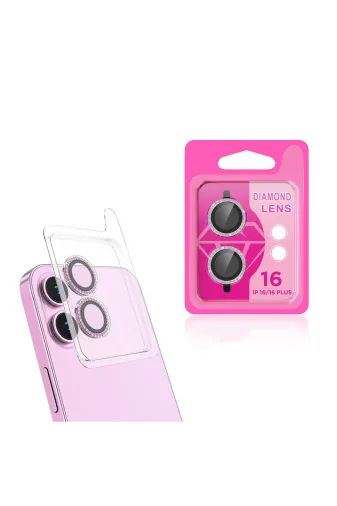 Techaks TCHS33353 Apple Iphone 16 Zore Cl-06 Kamera Lens Koruyucu-Pembe