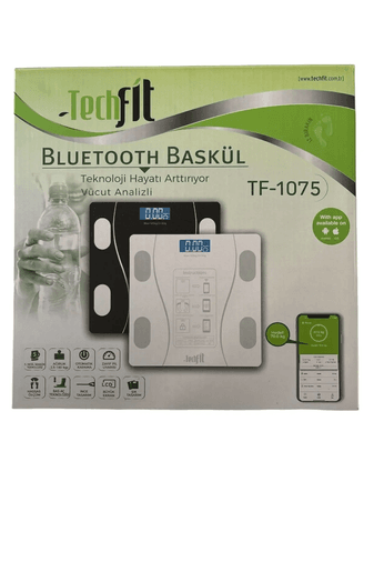 Techfit Tf-1075 Dijital Baskül Yağ Ölçer Fonksiyonlu Techfit Akıllı Baskül Bluetooth Tartı - Vücut Analiz