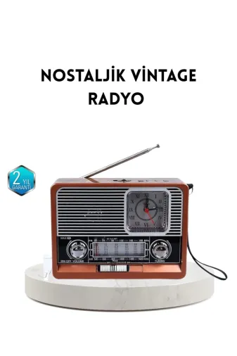 teknoparkx TKNPRK42HS5560-3702RSHB334 Dekoratif Vintage Radyo – Klasik Görünüm, Modern Fonksiyon Ve Uzun Ömürlü Kullanım