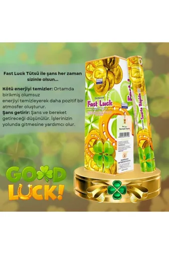 teknotrust caretutsuf Fast Luck Şans Tütsüsü 20 Çubuk