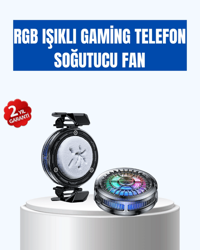 Telefon Soğutucu Rgb Fan Sessiz Çalışma Tüm Modeller Uyumlu