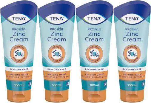 Tena Proskin Çinko Krem 100 ML (Yatan hastalar için Koruyucu - Onarıcı) (4 Lü Set)