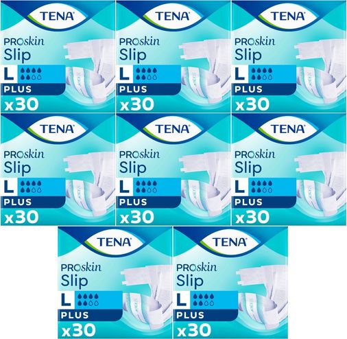 Tena Proskin Slip Plus Bel Bantlı Yetişkin Bezi L - Büyük - Large  240 Adet