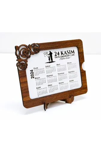Tesbih Sakarya TSBHSKR00609 2025 Yılı Masa Takvimi - 3 Mm Mdf Ahşap - Öğretmenler Günü Konsepti