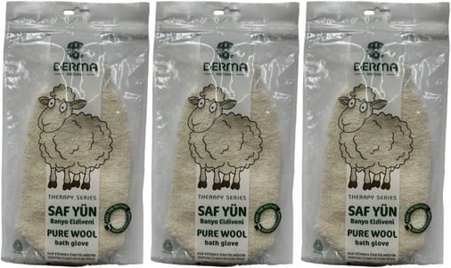 Therapy Saf Yün Banyo Eldiveni T-485 (3 Lü Set)