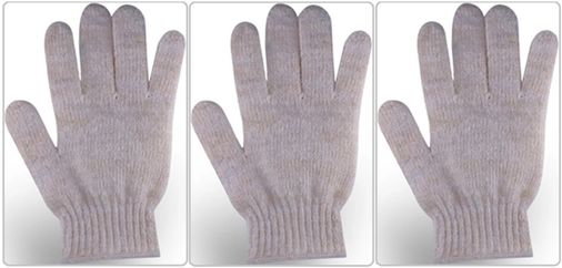 Therapy Saf Yün Parmaklı Banyo Eldiveni T-478 (3 Lü Set)