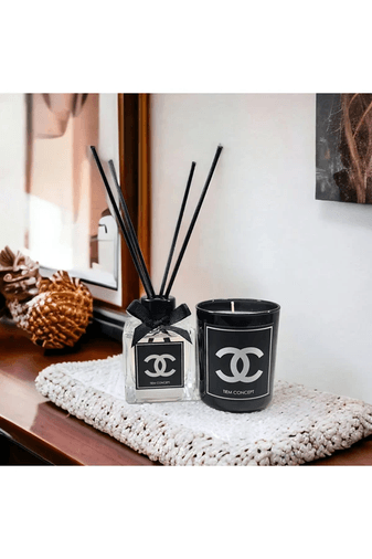 Tiem Concept 2021145 Çubuklu Oda Kokusu 100 Ml Ve Siyah Bardak Mum Seti