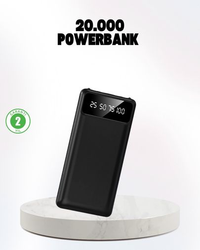 TKNUCZ20000POWERBANK-5MKR Çoklu Güvenlik Korumalı 20.000 Mah Powerbank Fener Özellikli Diğer