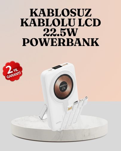 TKNUCZZZPW122-1MKR Kablosuz Ve Kablolu Şarj Destekli Taşınabilir Powerbank Diğer