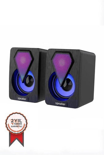 Torima D04D04 Kablolu Hoparlör 1+1 3.5Mm Jack Multimedia Bilgisayar Hoparlörü D04 Siyah